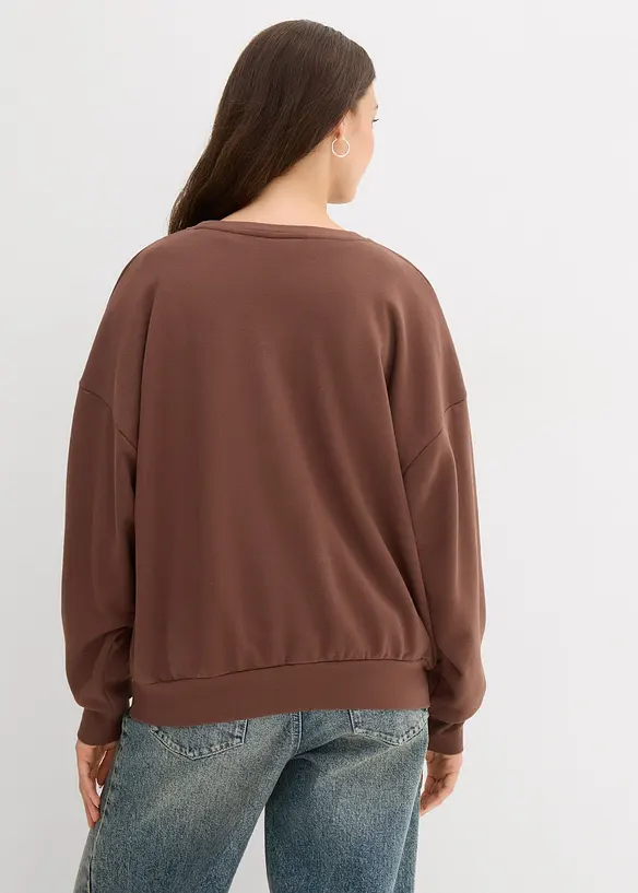 Oversize-Sweatshirt aus weichem Baumwoll-Mix, bonprix
