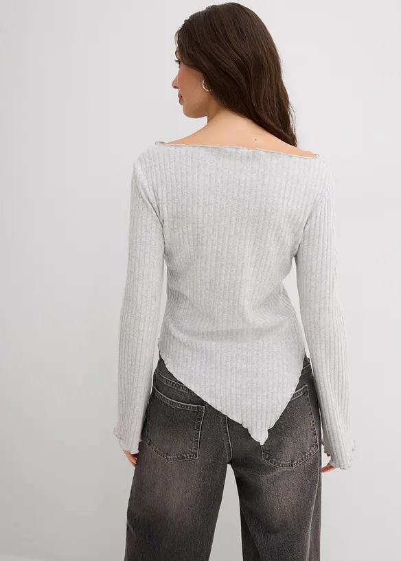 Rippshirt aus softem Viskose-Mix, bonprix