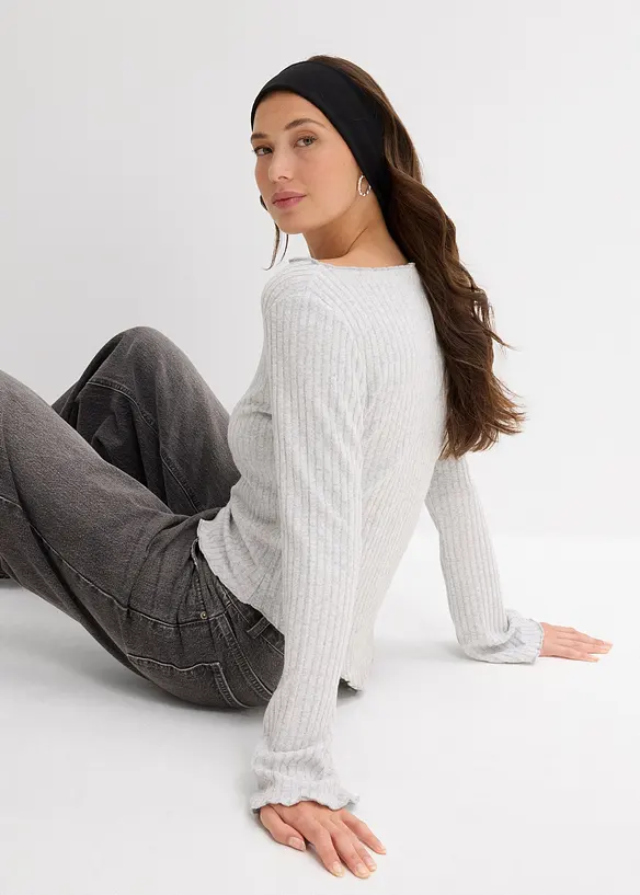 Rippshirt aus softem Viskose-Mix, bonprix