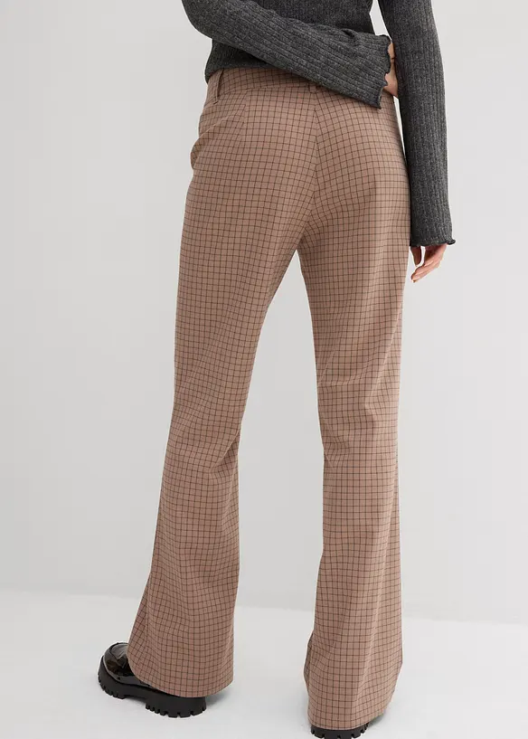 Pantalon flare taille haute, bonprix