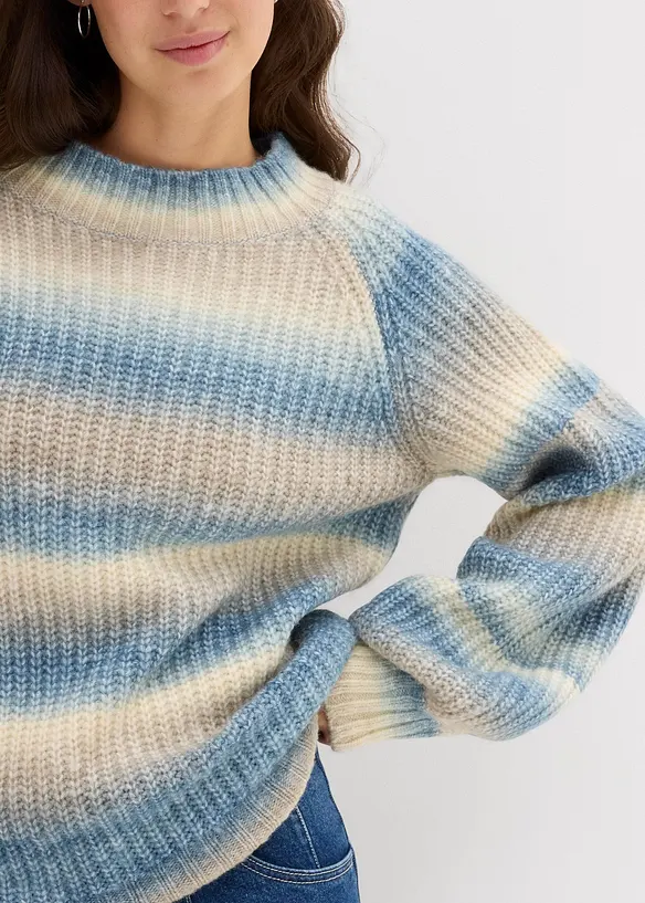 Grobstrick-Pullover aus weichem Woll-Mix, bonprix