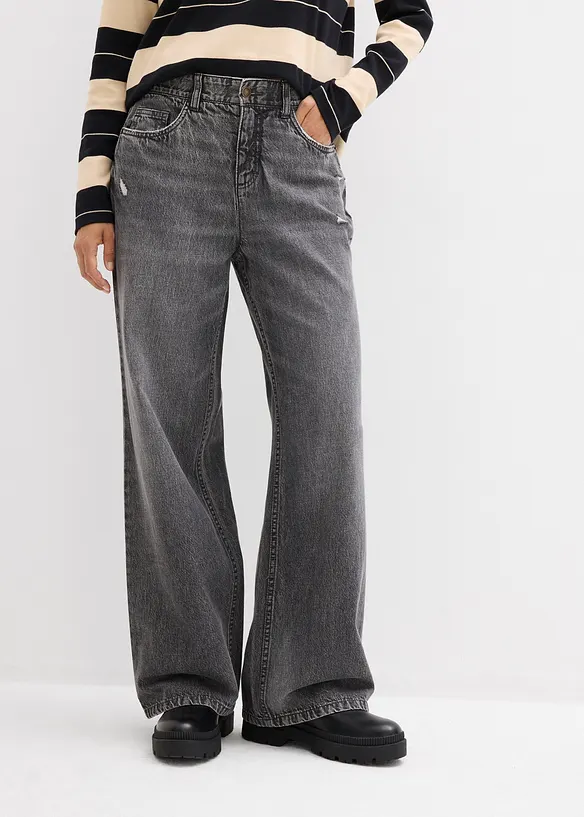 Baggy-Jeans Mid Waist, bonprix