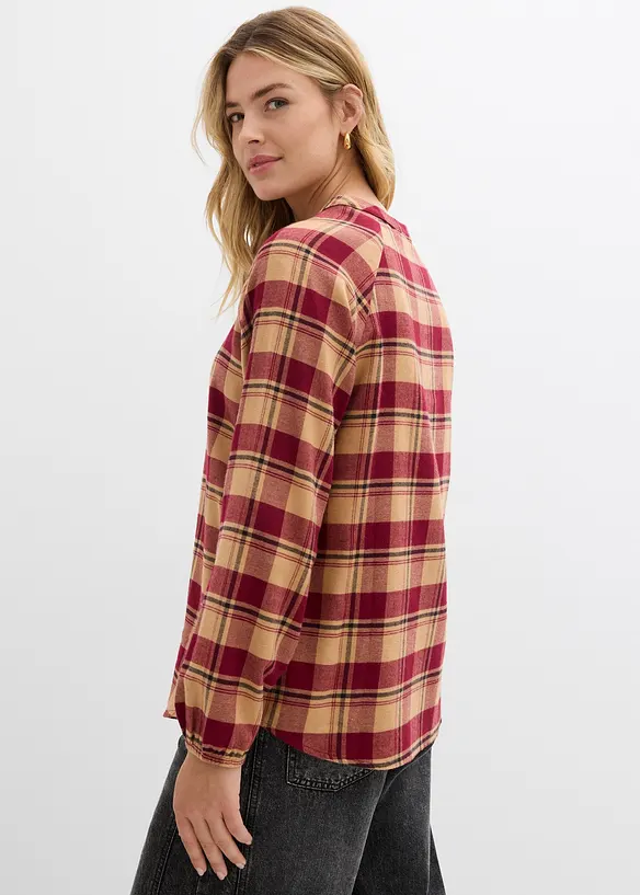 Blouse longue en flanelle, bonprix