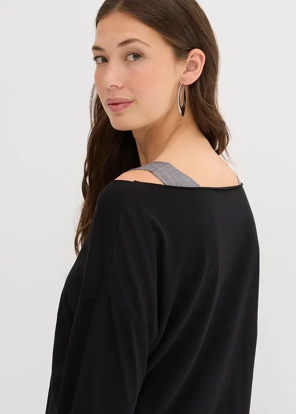 Top und Langarmshirt (2-tlg.Set) aus Jersey, bonprix