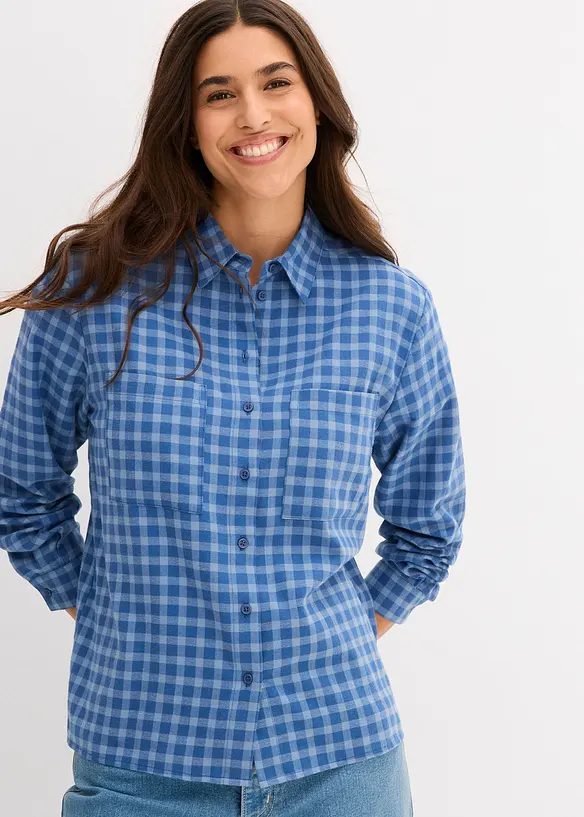 Chemise à carreaux 100% coton, bonprix