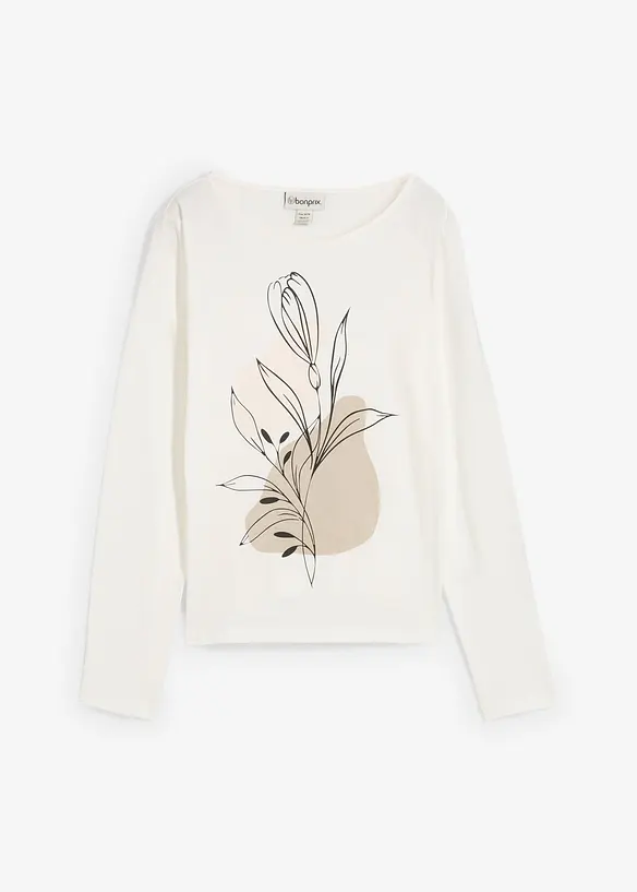 T-shirt manches longues 100% coton, bonprix