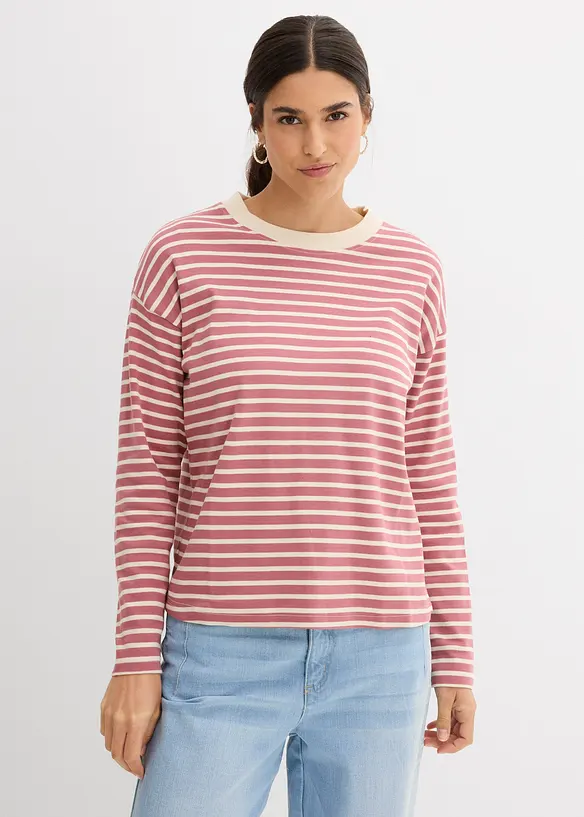 T-shirt manches longues en coton épais, bonprix