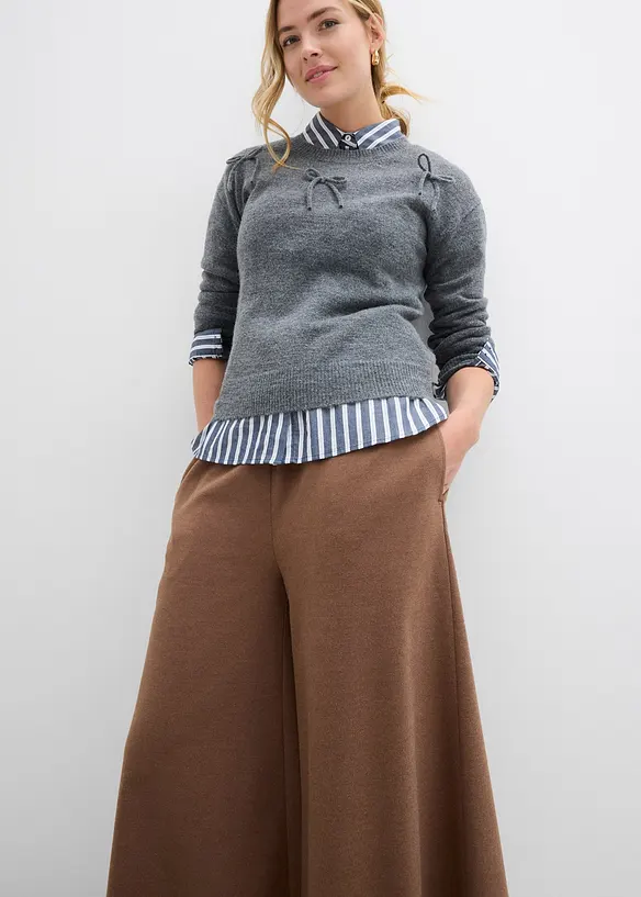 Jupe-culotte aspect laine, bonprix