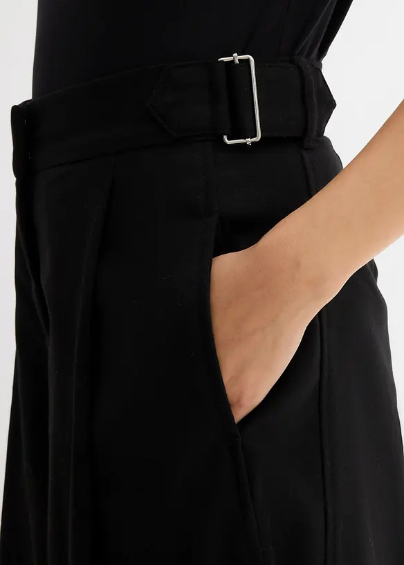 Hose mit Seitenschnallen aus Viskose-Mix, bonprix