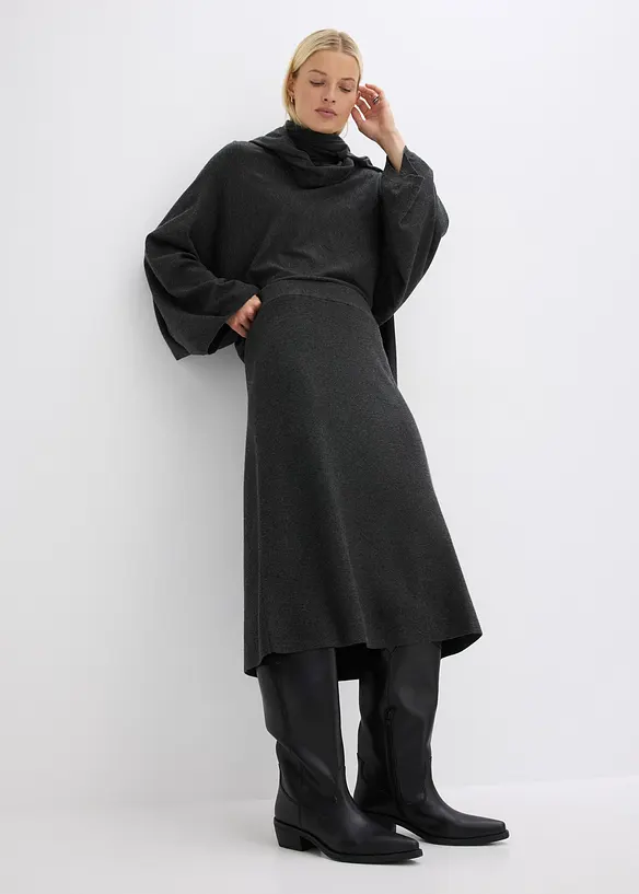 Jupe évasée en maille, bonprix