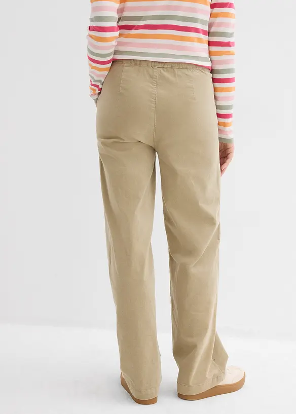 Pantalon en velours côtelé, coton extensible, bonprix