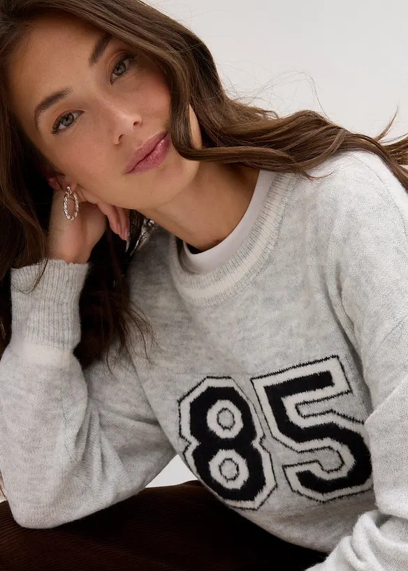 Oversize-Pullover mit überschnittener Schulter, bonprix