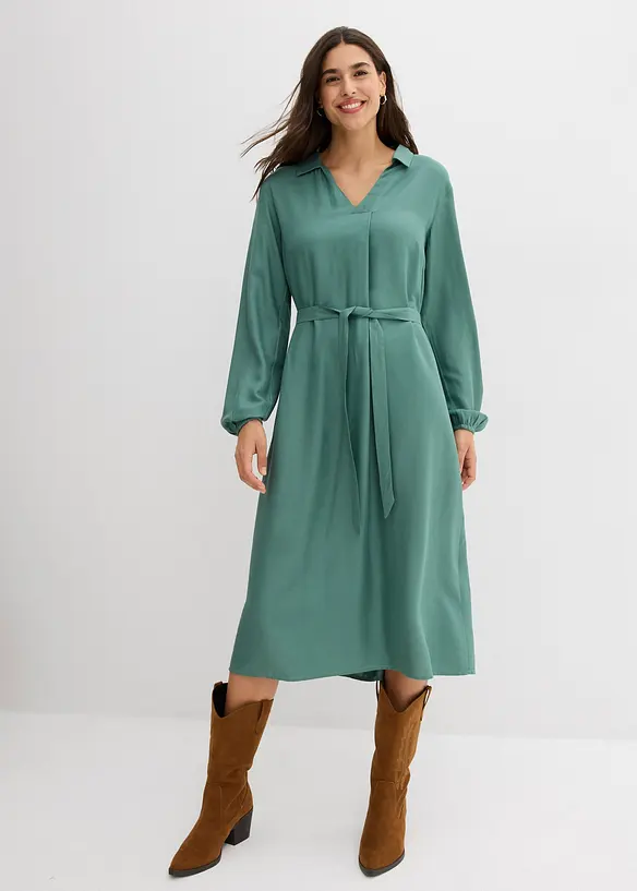 Midikleid aus fließender Viskose, bonprix