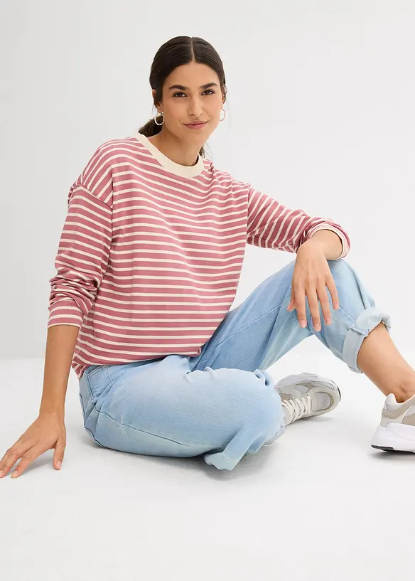 T-shirt manches longues en coton épais, bonprix