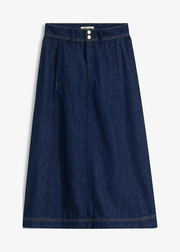Jupe midi en jean, bonprix
