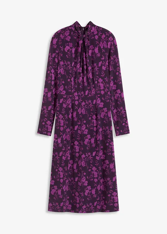 Robe midi à col montant, bonprix