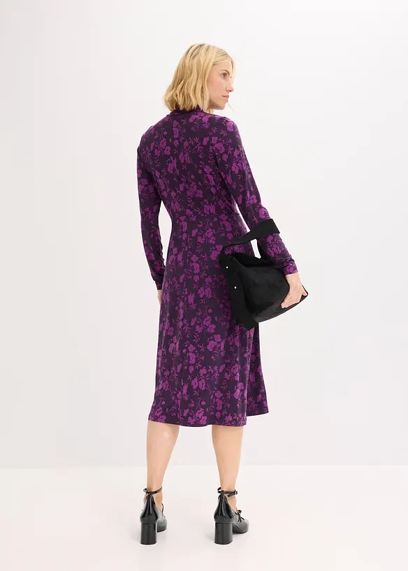 Robe midi à col montant, bonprix