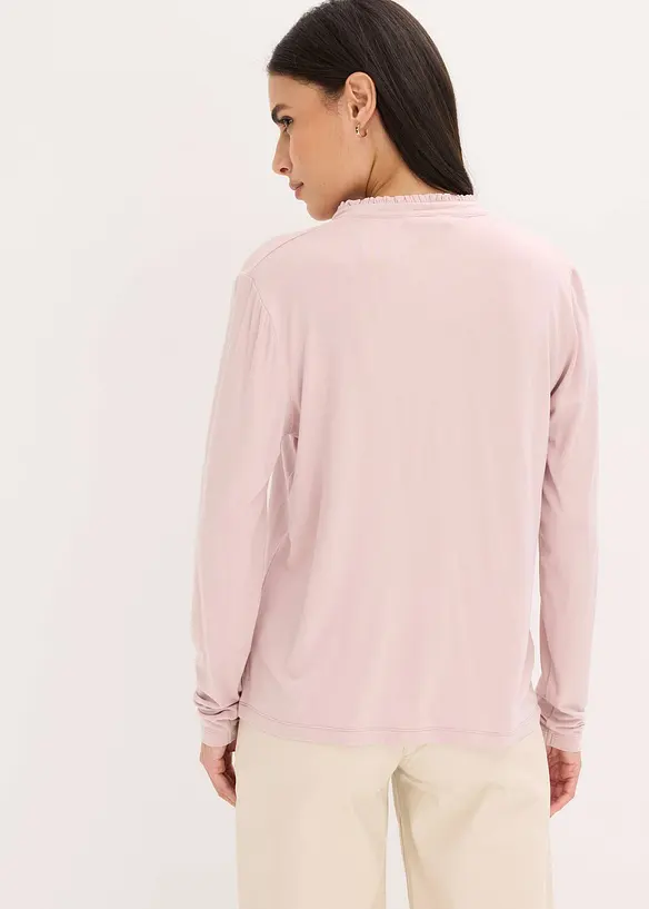 T-shirt blouse à col montant, bonprix