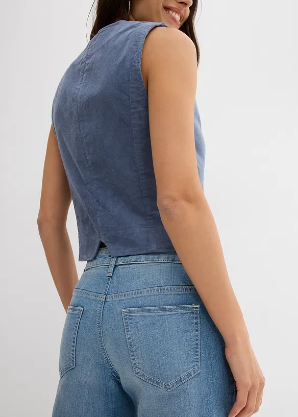 Gilet sans manches en velours côtelé, bonprix