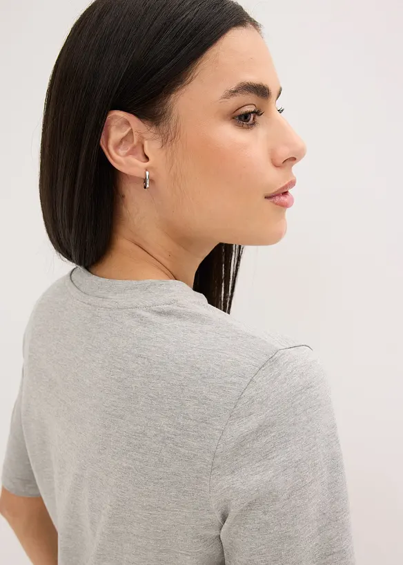 Halbarmshirt mit Pailetten und Druck, bonprix
