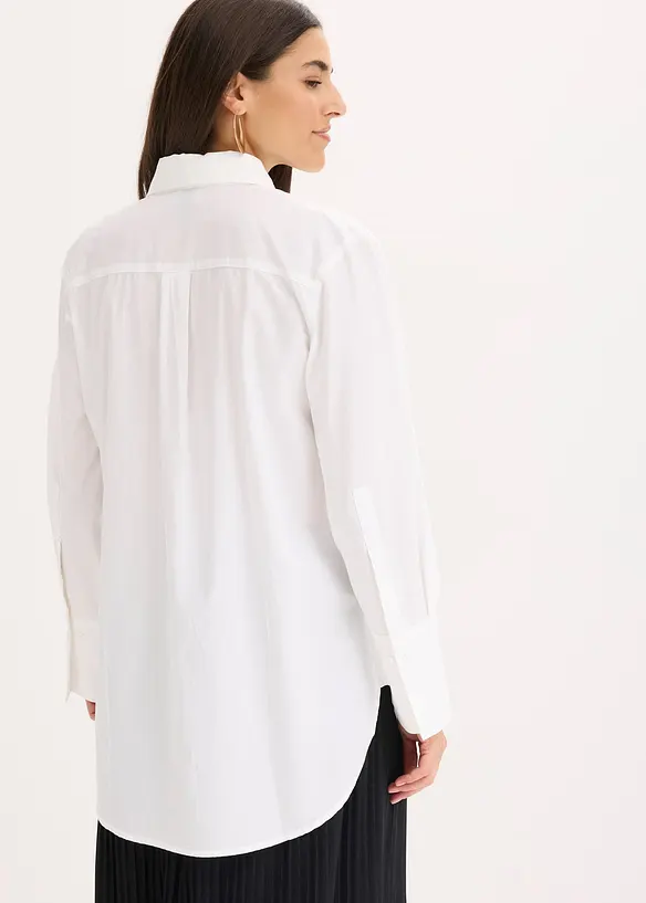 Chemisier à col lavallière 100 % coton, bonprix