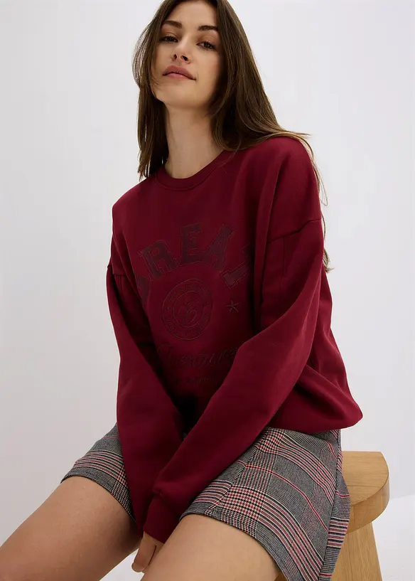 Sweat-shirt oversize 100% coton, bonprix