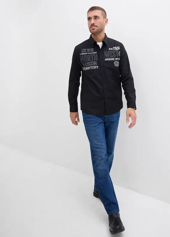 Langarmhemd aus reiner Baumwolle, bonprix
