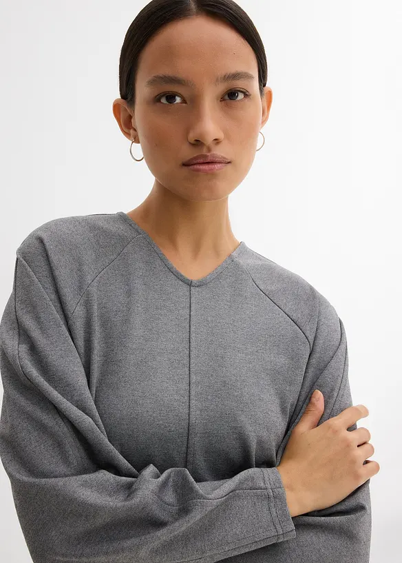 T-shirt manches longues confortable en jersey milano, bonprix