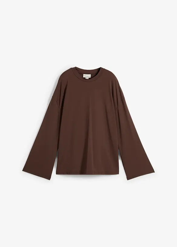 T-shirt manches longues en matière fluide, bonprix