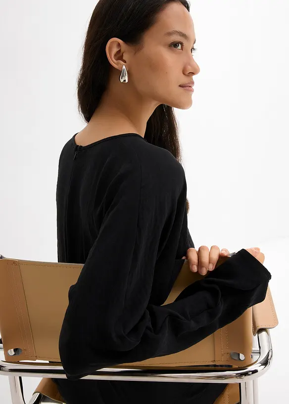 Drapiertes Midikleid, bonprix