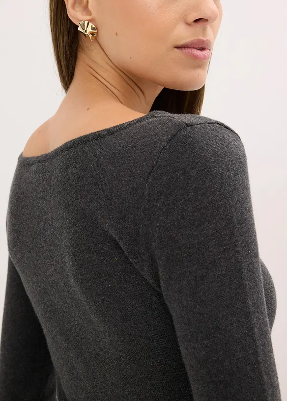 Midikleid aus weichem Kaschmir-Mix, bonprix