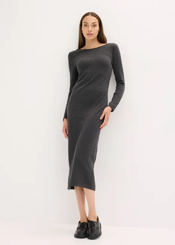 Midikleid aus weichem Kaschmir-Mix, bonprix