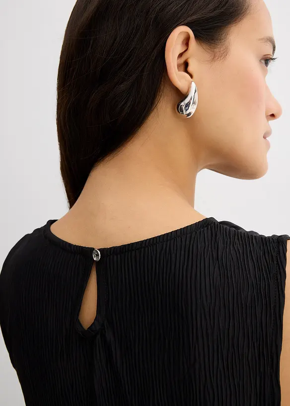 Top sans manches aspect froissé, bonprix
