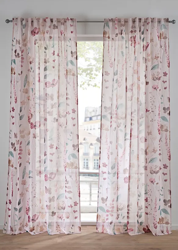 Voilage à imprimé floral (1 pce), bonprix