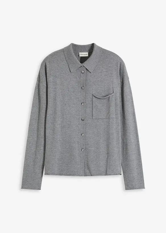 Feinstrick in Hemdoptik, bonprix