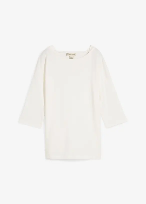 Shirt mit Carmenausschnitt aus reiner Baumwolle, bonprix