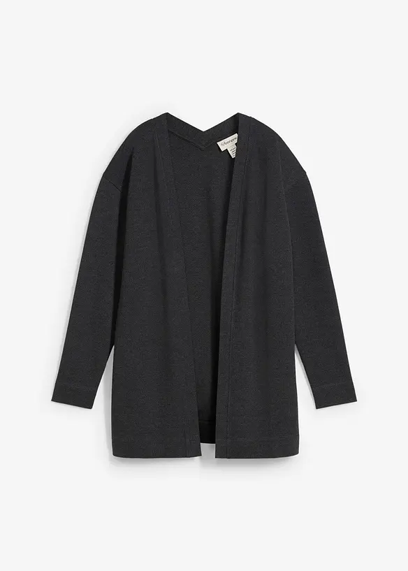 Long gilet molletonné en coton mélangé, bonprix