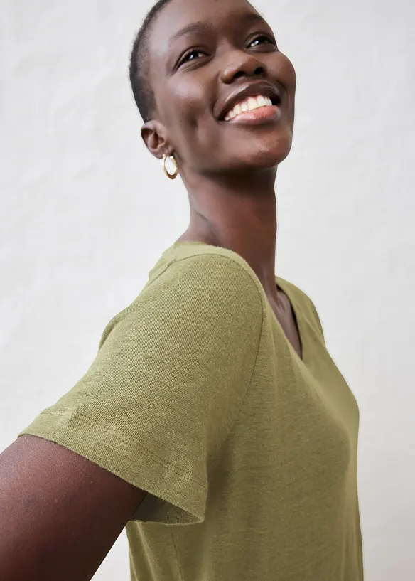T-shirt en lin, bonprix