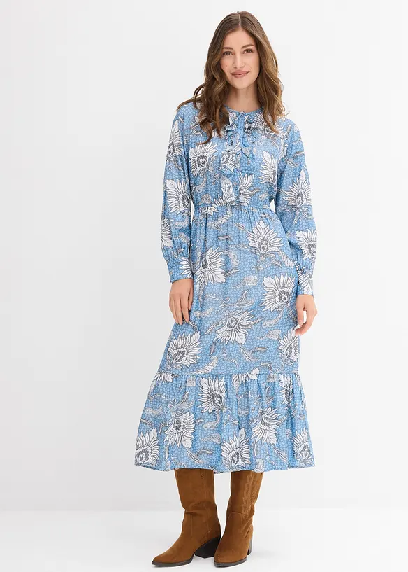 Maxikleid aus feinem Viskose-Mix, bonprix