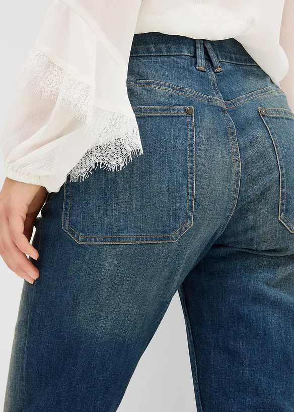 Flared-Jeans Mid Waist, bonprix