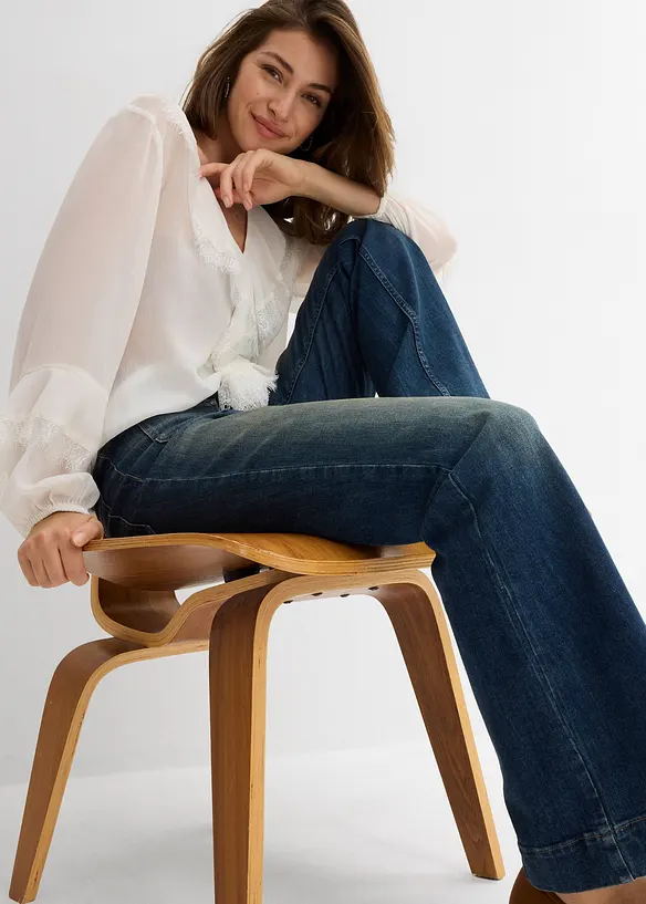 Flared-Jeans Mid Waist, bonprix