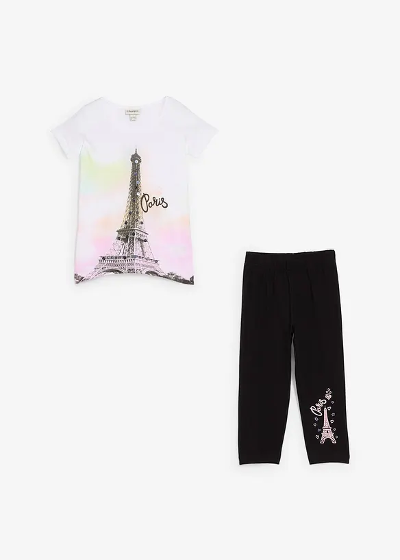 Shirt + 3/4 Leggings aus reiner Bio-Baumwolle (2-tlg), bonprix