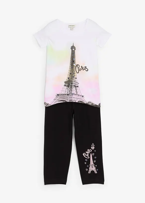 Shirt + 3/4 Leggings aus reiner Bio-Baumwolle (2-tlg), bonprix
