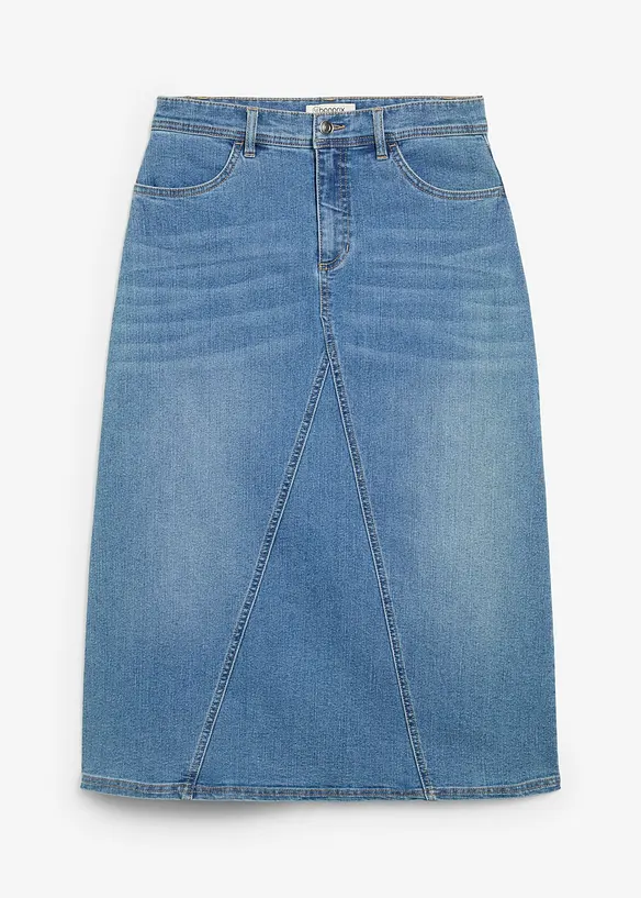 Stretch-Jeansrock, High Waist, bonprix