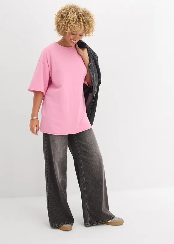 T-shirt long 100% coton, bonprix