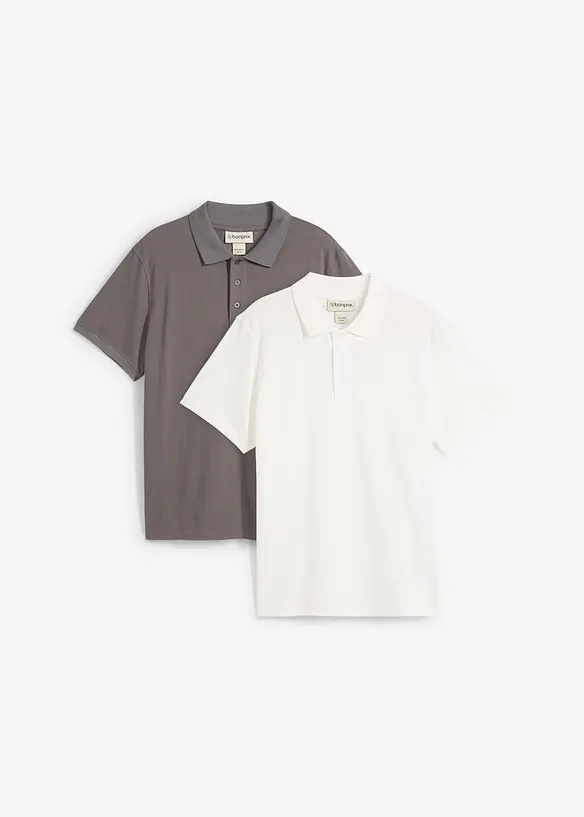 Lot de 2 polos manches courtes, bonprix