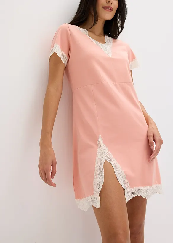Kurzes Nachthemd mit zarter Spitze, bonprix