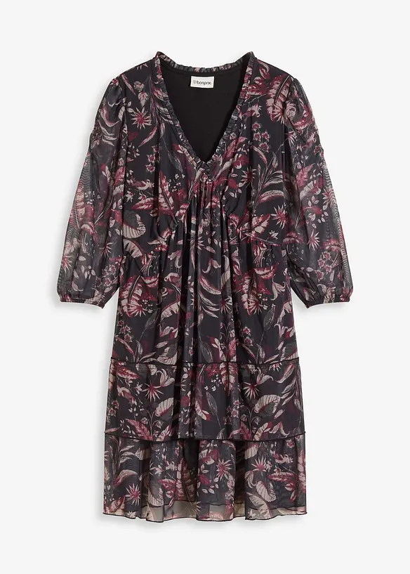 Robe en jersey et mesh, bonprix