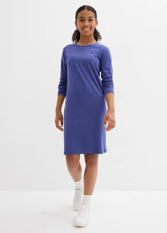 Jerseykleid aus elastischem Bio-Baumwoll-Mix (2er Pack), bonprix