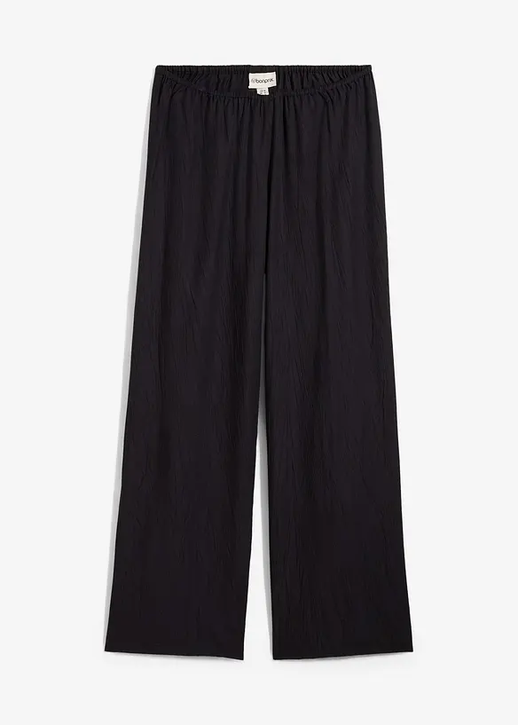 Pantalon texturé en viscose mélangée, bonprix
